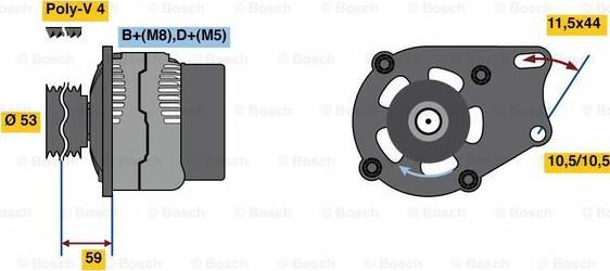 BOSCH 0 986 080 540 - Генератор unicars.by