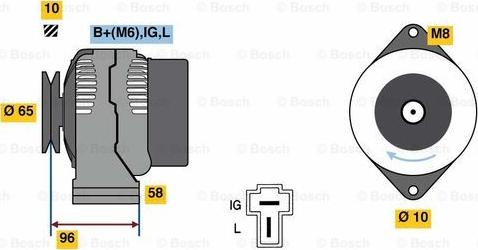 BOSCH 0 986 080 620 - Генератор unicars.by