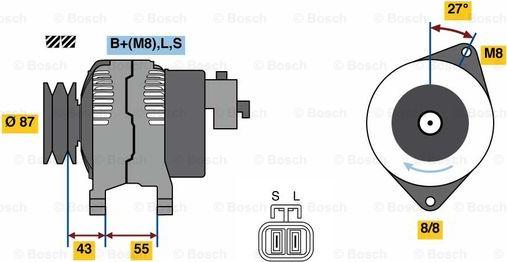 BOSCH 0 986 080 020 - Генератор unicars.by