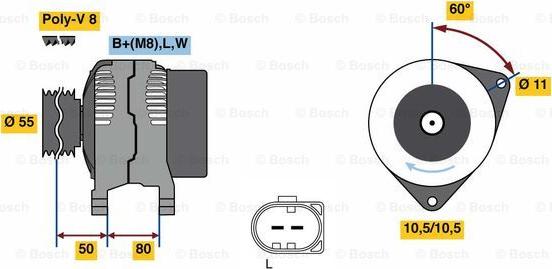 BOSCH 0 986 080 070 - Генератор unicars.by