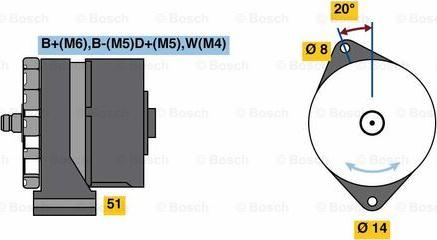 BOSCH 0 986 080 180 - Генератор unicars.by