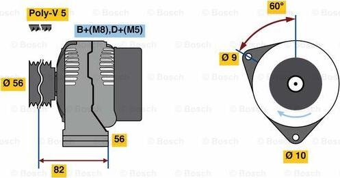 BOSCH 0 986 080 890 - Генератор unicars.by