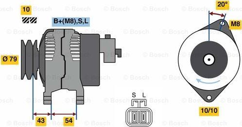 BOSCH 0 986 080 840 - Генератор unicars.by