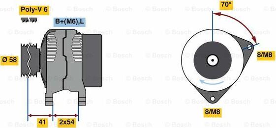 BOSCH 0 986 080 340 - Генератор unicars.by