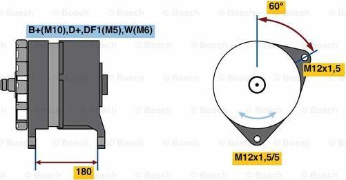 BOSCH 0 986 080 360 - Генератор unicars.by