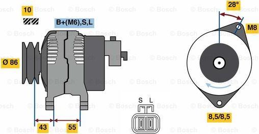 BOSCH 0 986 080 260 - Генератор unicars.by