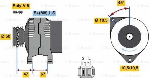 BOSCH 0 986 080 210 - Генератор unicars.by