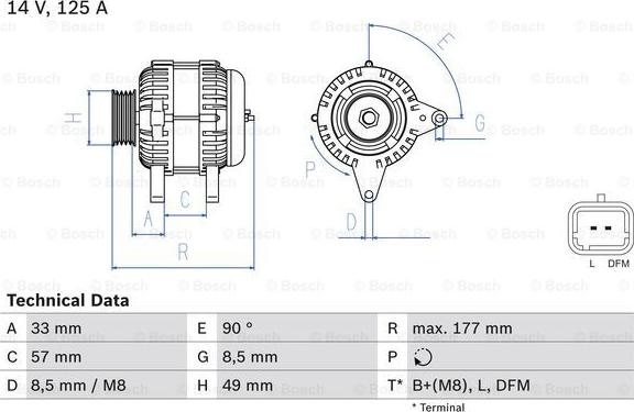 BOSCH 0 986 080 270 - Генератор unicars.by