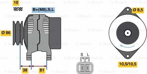 BOSCH 0 986 080 740 - Генератор unicars.by