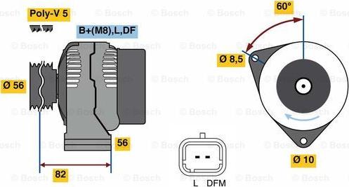 BOSCH 0 986 080 780 - Генератор unicars.by