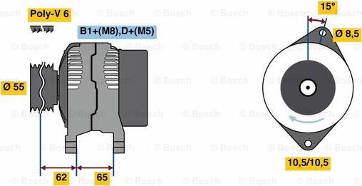 BOSCH 0 986 081 420 - Генератор unicars.by