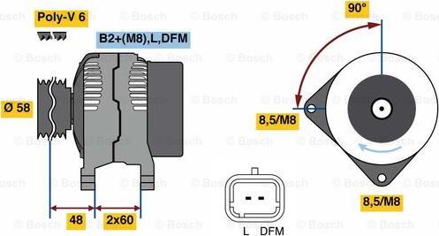 BOSCH 0 986 081 110 - Генератор unicars.by