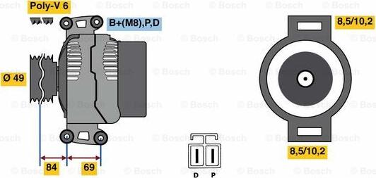 BOSCH 0 986 081 300 - Генератор unicars.by