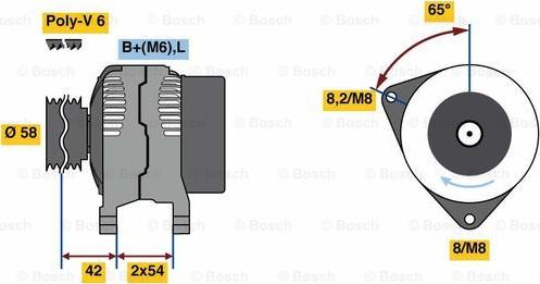 BOSCH 0 986 081 260 - Генератор unicars.by