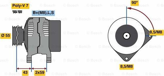 BOSCH 0 986 081 220 - Генератор unicars.by