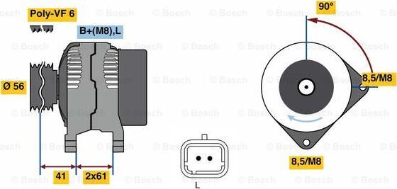 BOSCH 0 986 081 270 - Генератор unicars.by