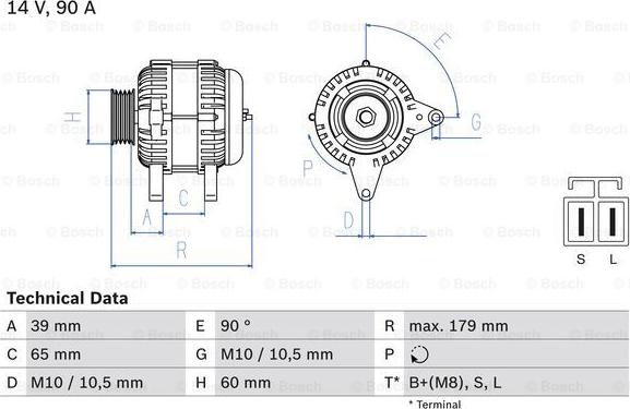 BOSCH 0 986 083 480 - Генератор unicars.by