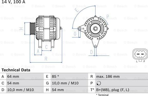 BOSCH 0 986 083 420 - Генератор unicars.by