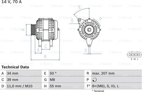 BOSCH 0 986 083 880 - Генератор unicars.by