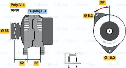 BOSCH 0 986 039 991 - Генератор unicars.by