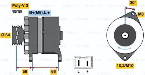 BOSCH 0 986 039 951 - Генератор unicars.by