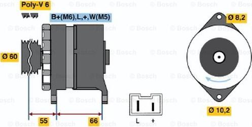 BOSCH 0 986 039 961 - Генератор unicars.by