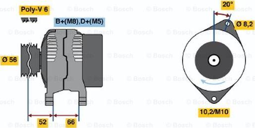 BOSCH 0 986 039 931 - Генератор unicars.by