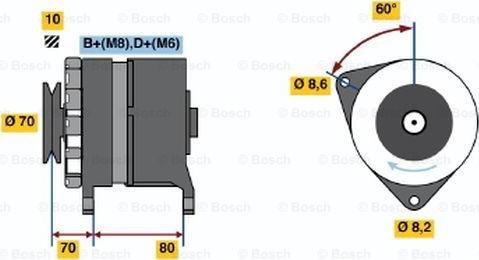 BOSCH 0 986 039 481 - Генератор unicars.by