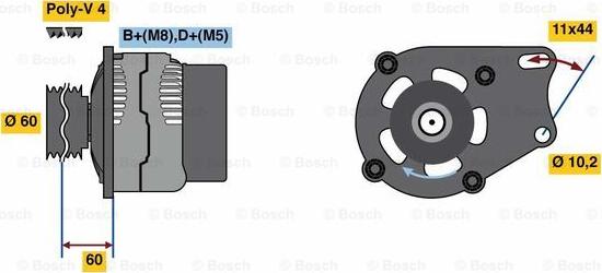 BOSCH 0 986 039 471 - Генератор unicars.by