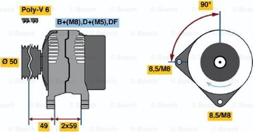 BOSCH 0 986 039 520 - Генератор unicars.by