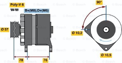 BOSCH 0 986 039 630 - Генератор unicars.by