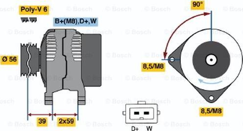 BOSCH 0 986 039 010 - Генератор unicars.by