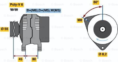 BOSCH 0 986 039 891 - Генератор unicars.by