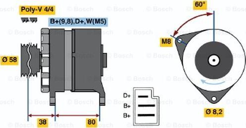 BOSCH 0 986 039 711 - Генератор unicars.by