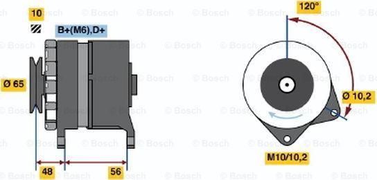 BOSCH 0 986 034 490 - Генератор unicars.by