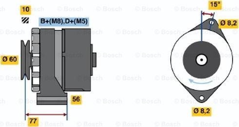 BOSCH 0 986 034 550 - Генератор unicars.by