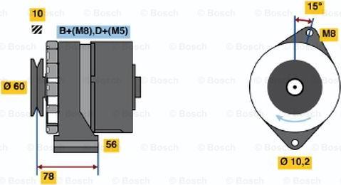 BOSCH 0 986 034 520 - Генератор unicars.by