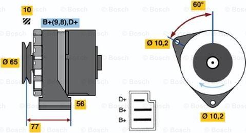 BOSCH 0 986 034 620 - Генератор unicars.by