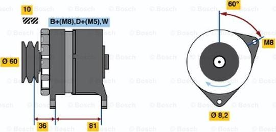 BOSCH 0 986 034 010 - Генератор unicars.by