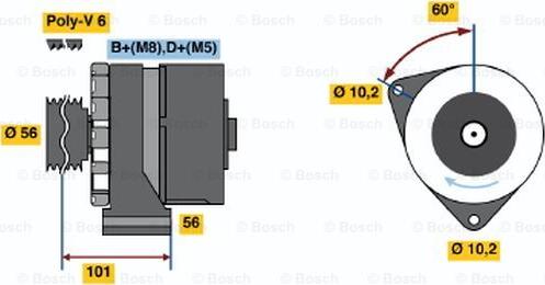 BOSCH 0 986 034 030 - Генератор unicars.by