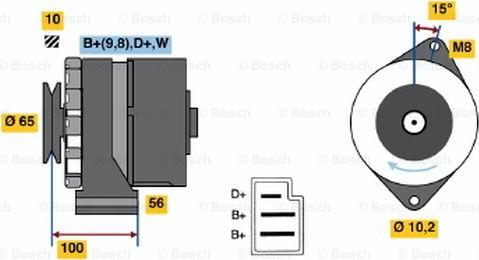 BOSCH 0 986 034 190 - Генератор unicars.by