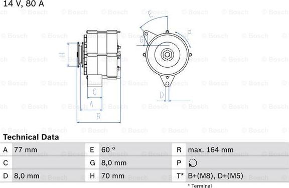 BOSCH 0 986 034 110 - Генератор unicars.by