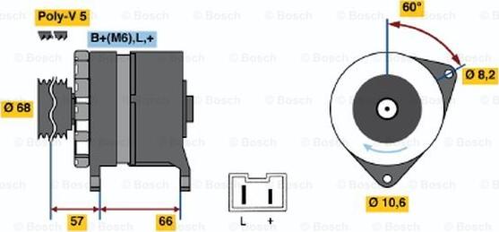 BOSCH 0 986 034 841 - Генератор unicars.by