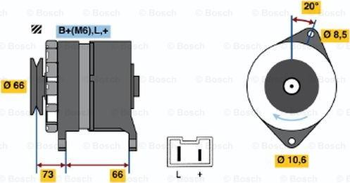 BOSCH 0 986 034 821 - Генератор unicars.by