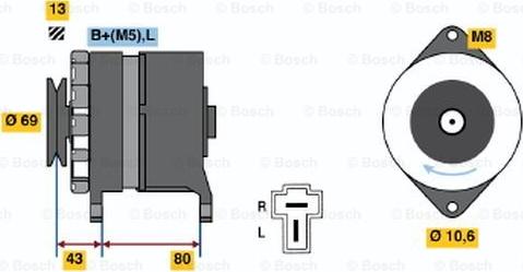 BOSCH 0 986 034 301 - Генератор unicars.by