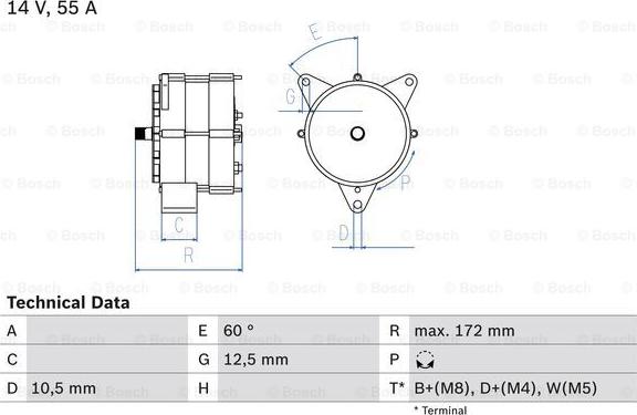 BOSCH 0 986 034 260 - Генератор unicars.by