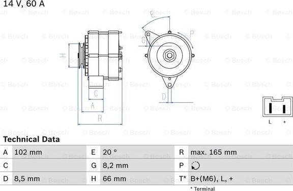 BOSCH 0 986 034 740 - Генератор unicars.by