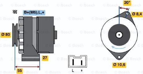 BOSCH 0 986 034 761 - Генератор unicars.by