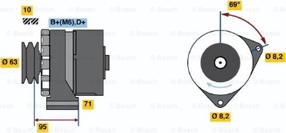 BOSCH 0 986 034 700 - Генератор unicars.by