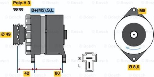 BOSCH 0 986 035 411 - Генератор unicars.by